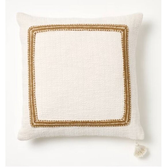 Threshold Studio McGee Embroidered Throw Pillow 20 X 20in Removable Cover - Picture 1 of 7